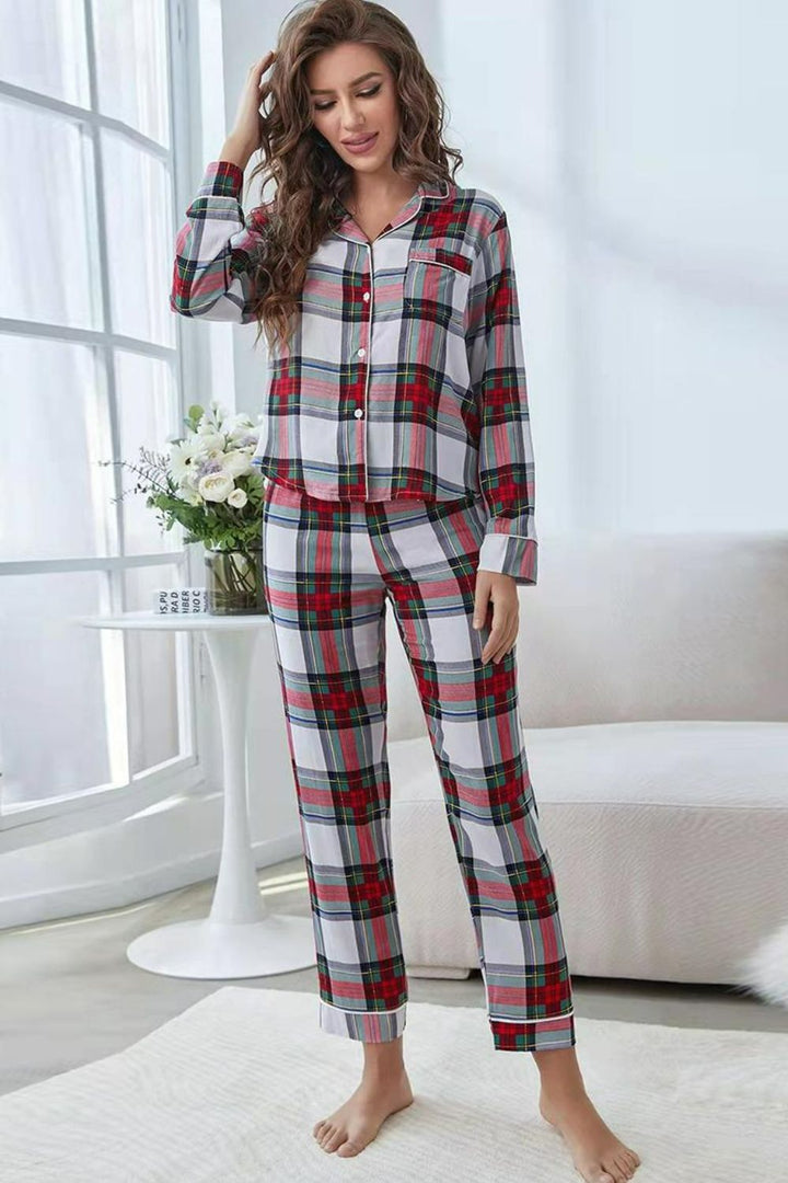 Modern Muse Tie-Front Plaid Set