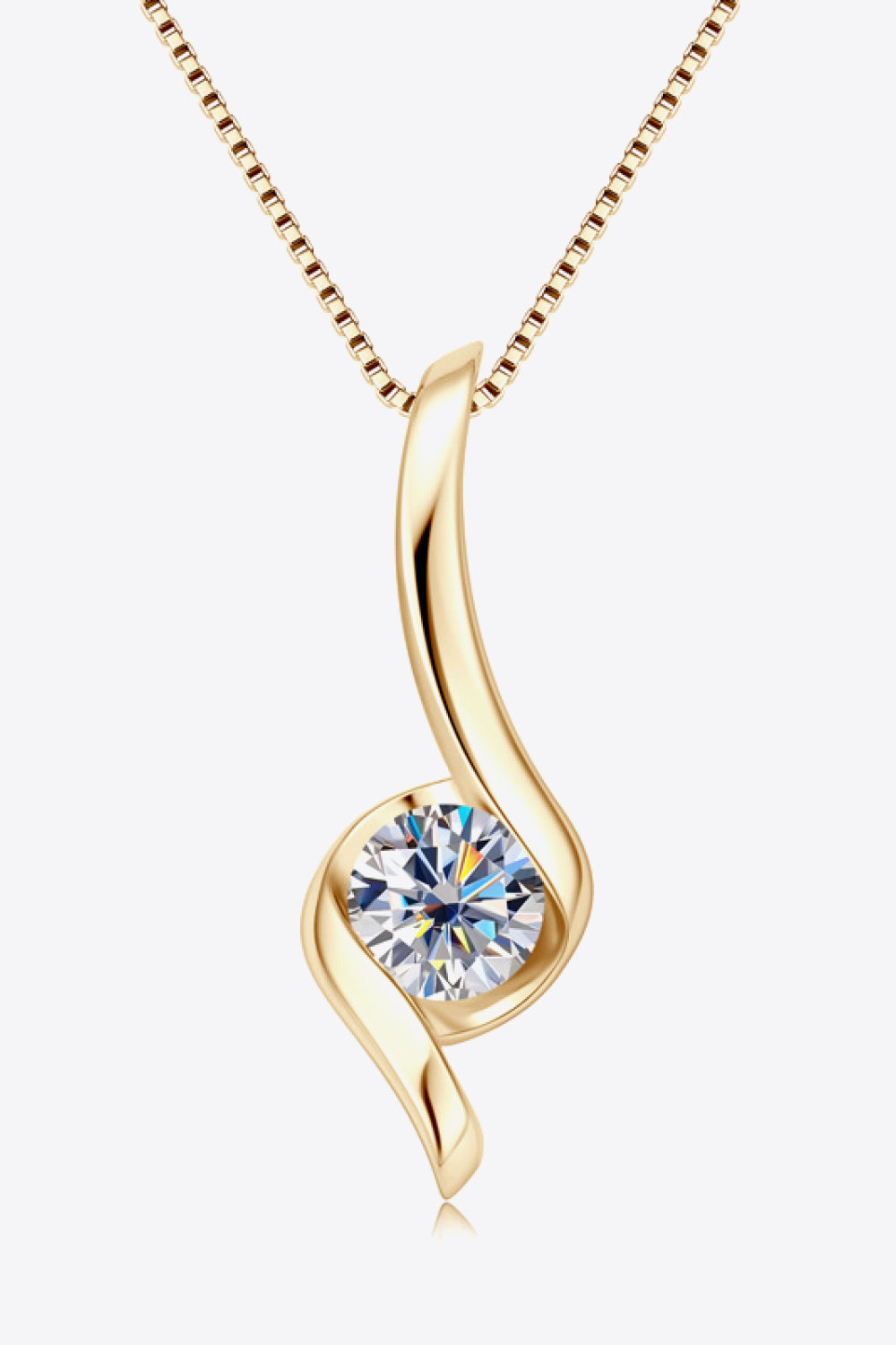 Radiant 1 Carat Moissanite Necklace