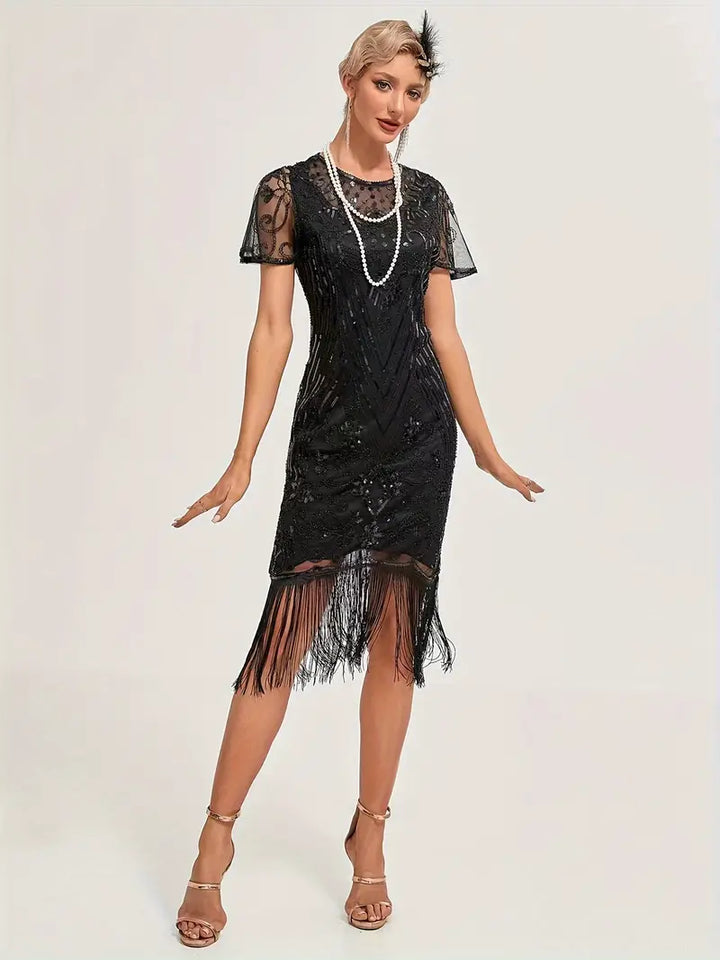 Gatsby's Muse Art Deco Flapper Dress