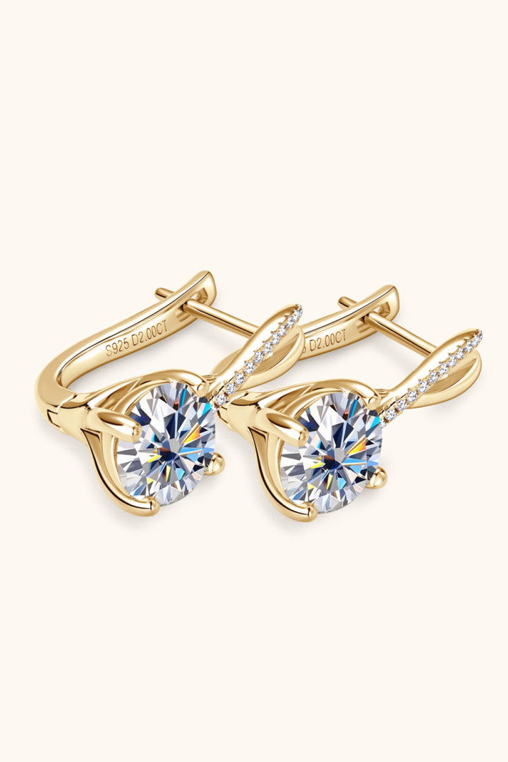 Rhea's Radiance 4 Carat Moissanite Earrings