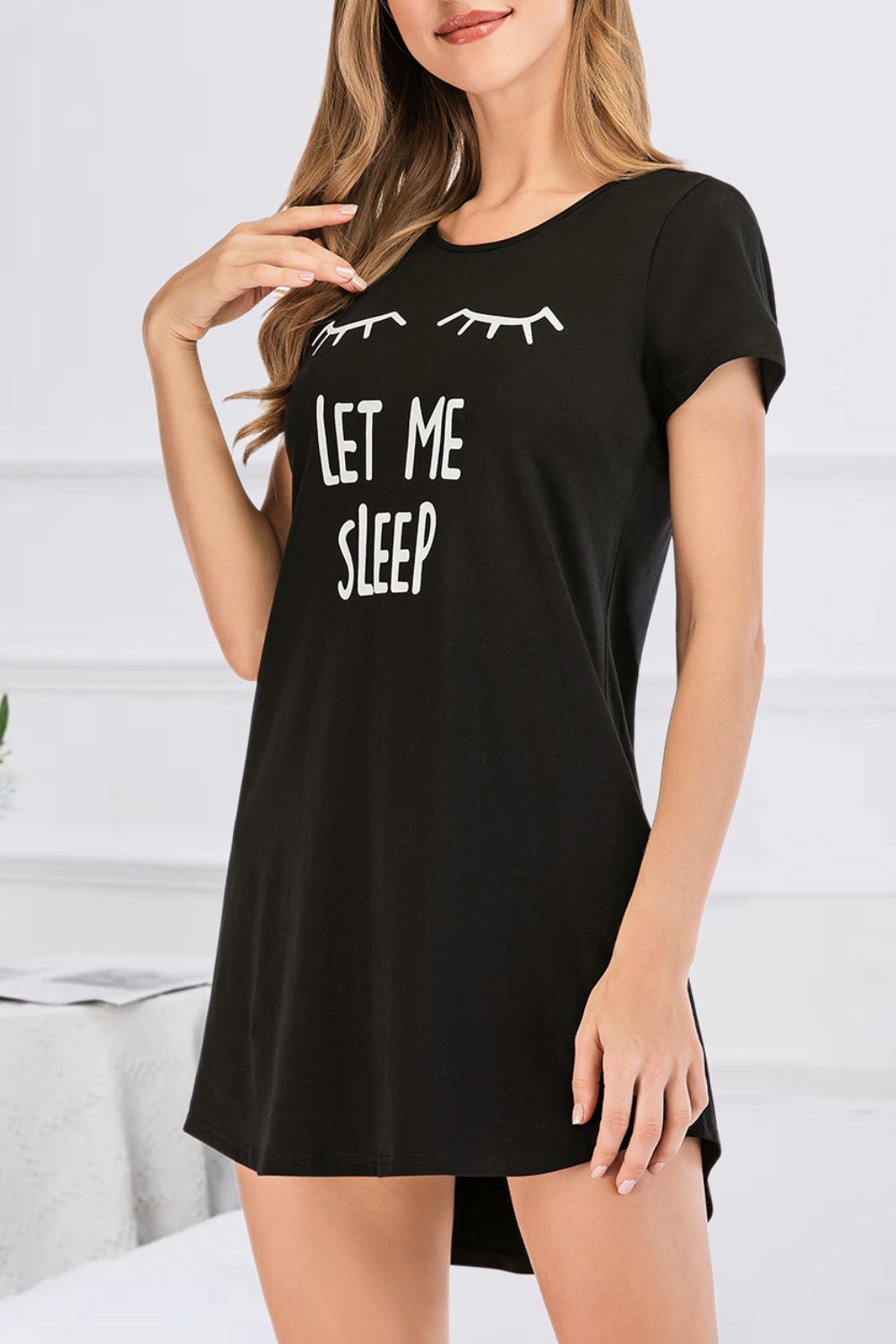 Cozy Comfort Graphic Lounge Tee Dress