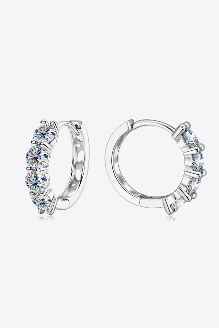 Selene's Embrace 2.4 Carat Moissanite Huggie Earrings