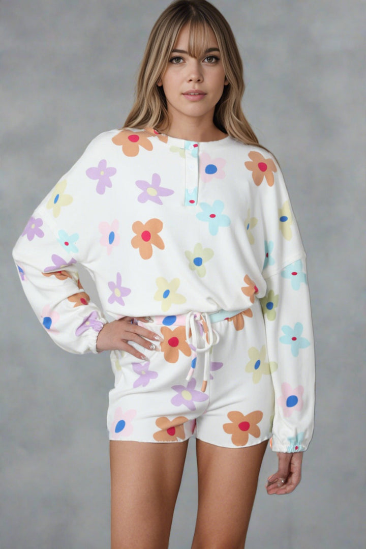 Breezy Blooms Button-Down Lounge Set