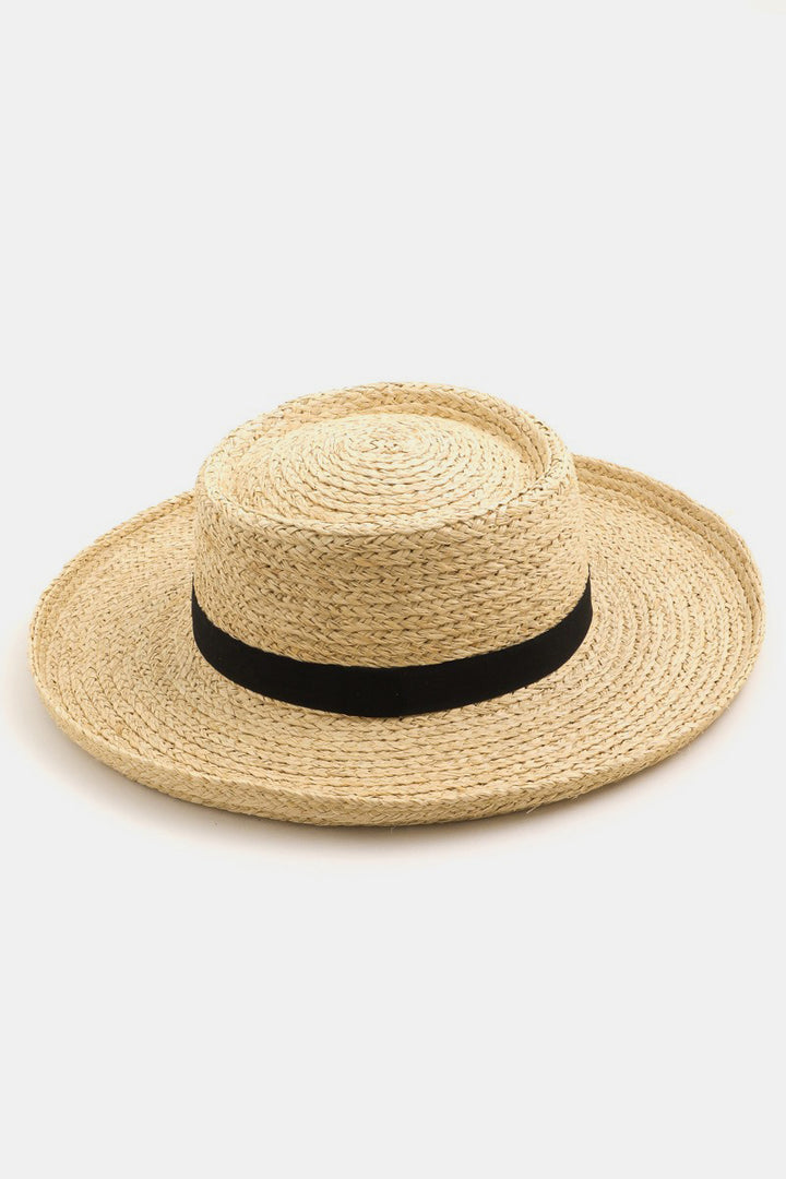 Aegean Aura: Wide Brim Straw Hat