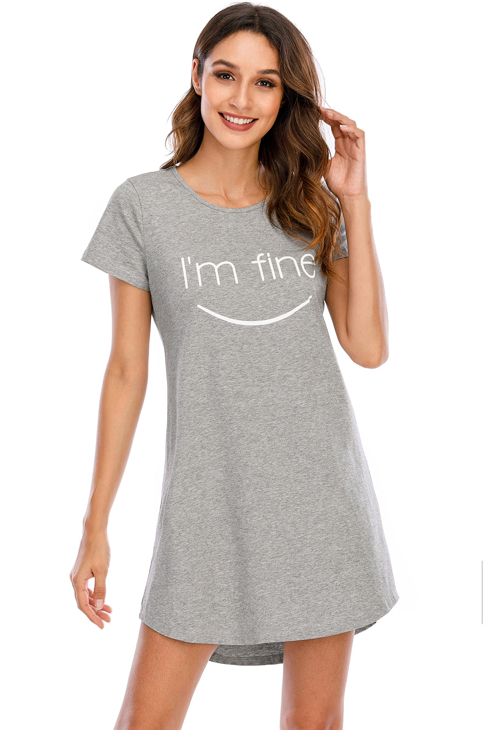 Cozy Comfort Graphic Lounge Tee Dress