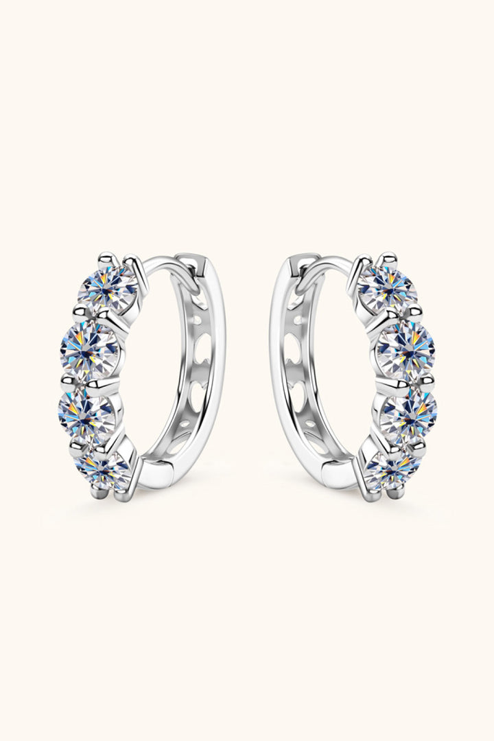 Selene's Embrace 2.4 Carat Moissanite Huggie Earrings