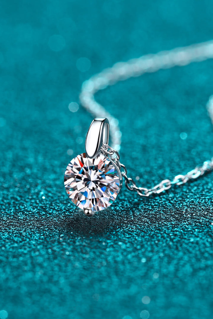 Luminous Layers: Delicate Moissanite Pendant