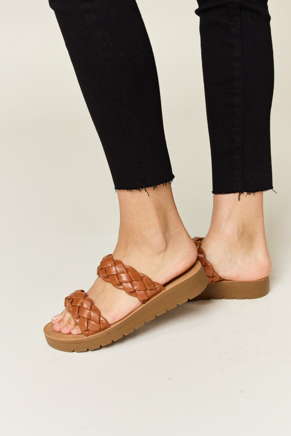 Aphrodite's Indulgent Braided Flat Sandals