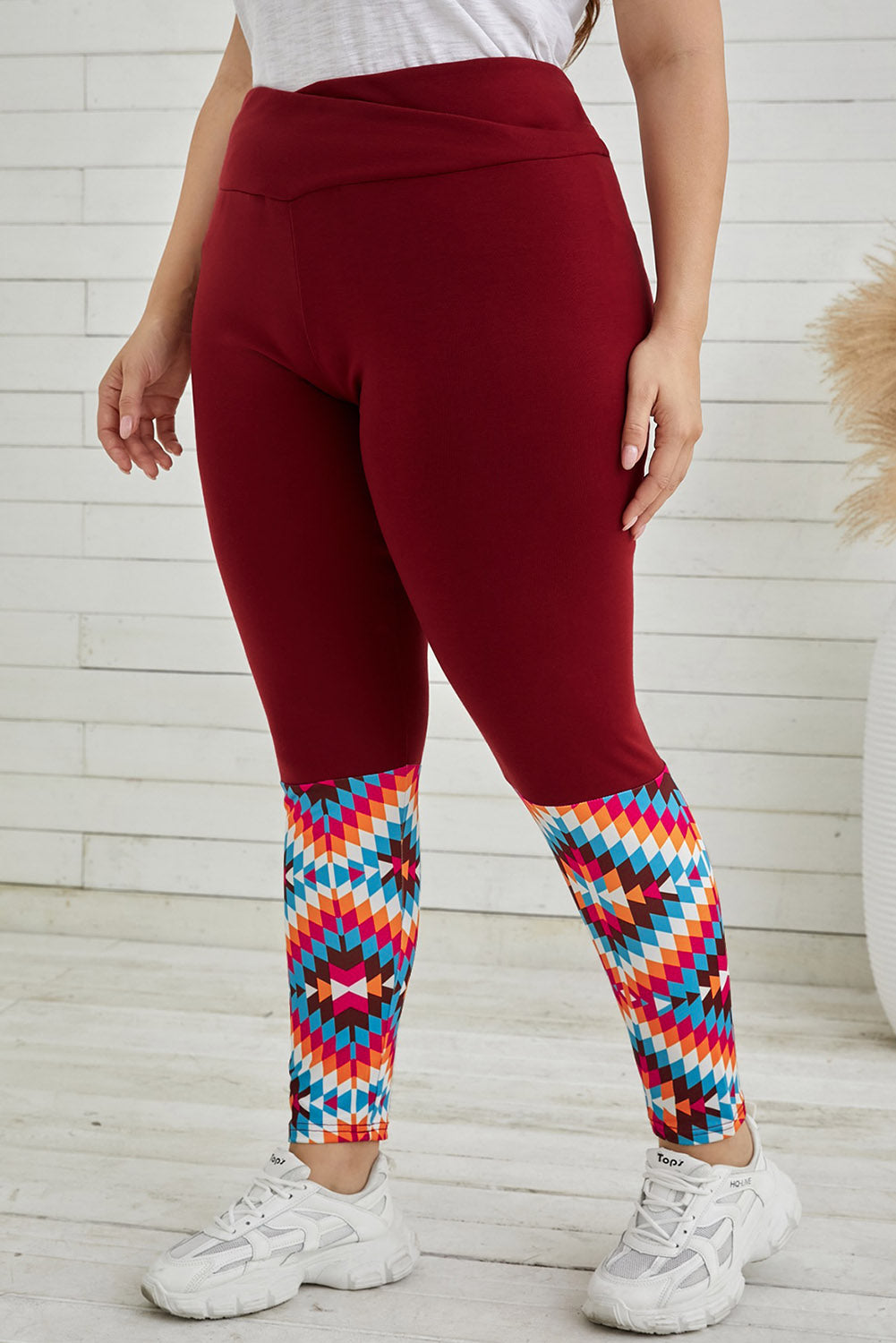 Kaleidoscope Curves Geometric Leggings