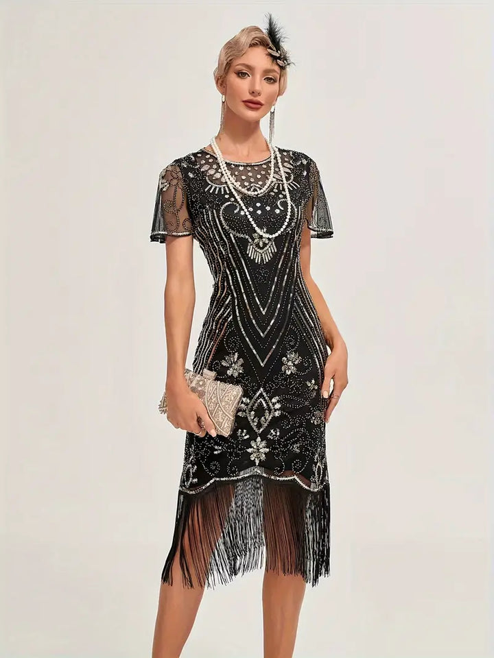 Gatsby's Muse Art Deco Flapper Dress