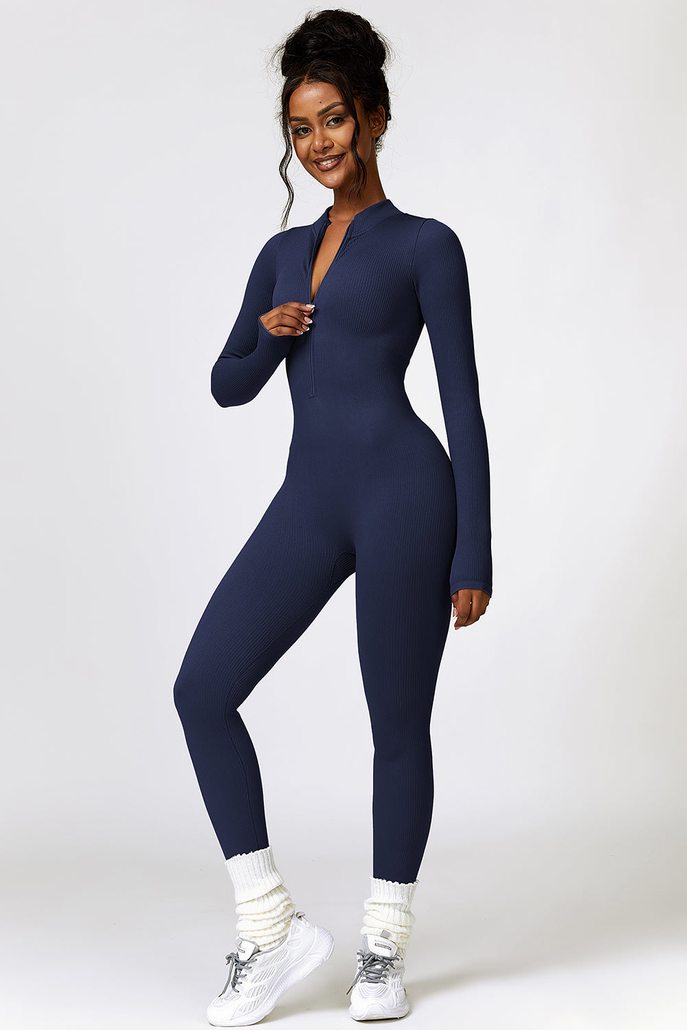 Sculpt & Sweat Half Zip Jumpsuit