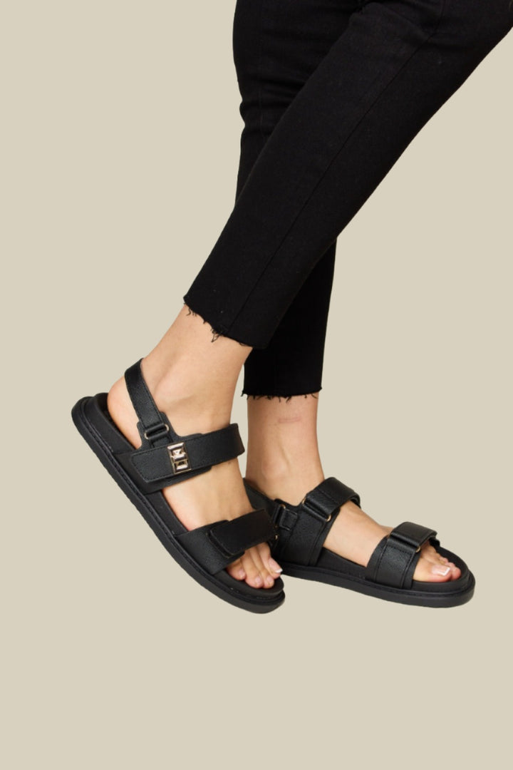 Nereid's Whisper Double Strap Slingback Sandals