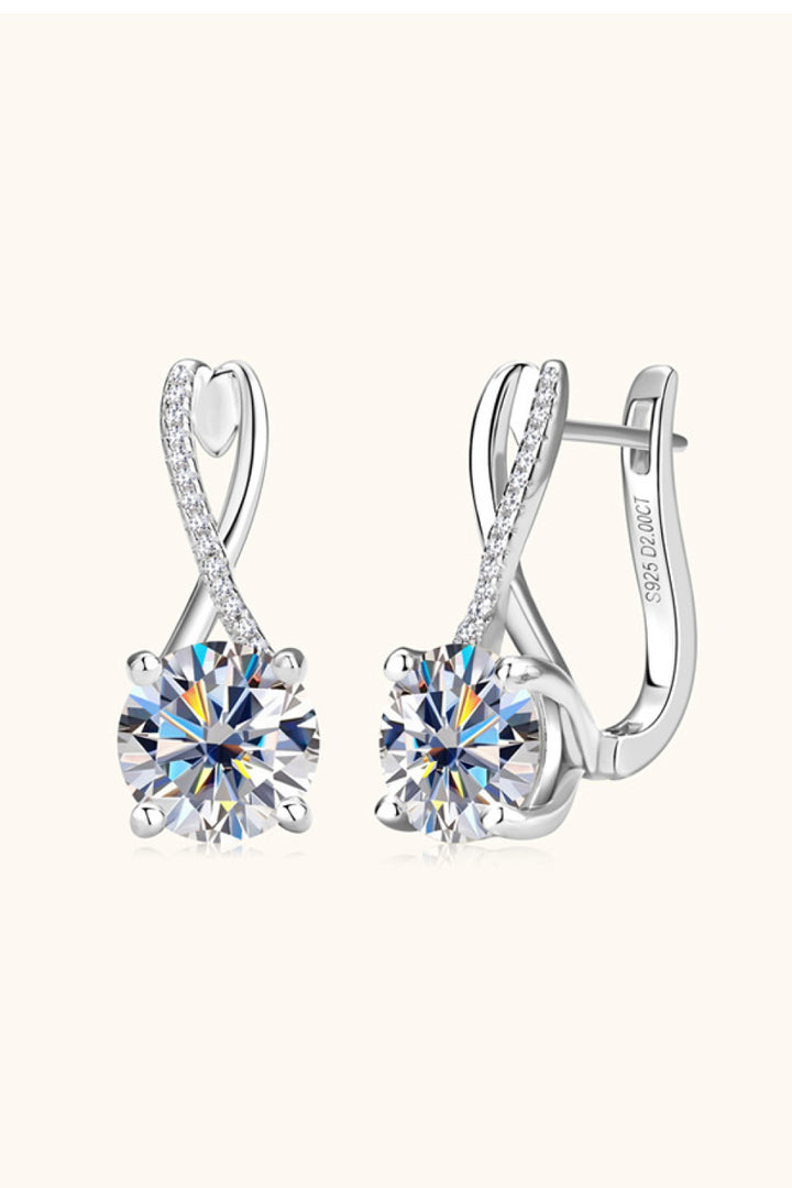 Rhea's Radiance 4 Carat Moissanite Earrings