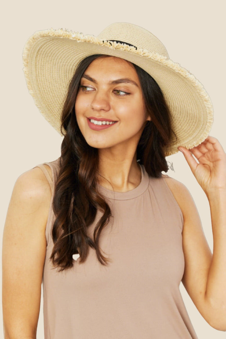 Lunar Lullaby Fringed Straw Hat