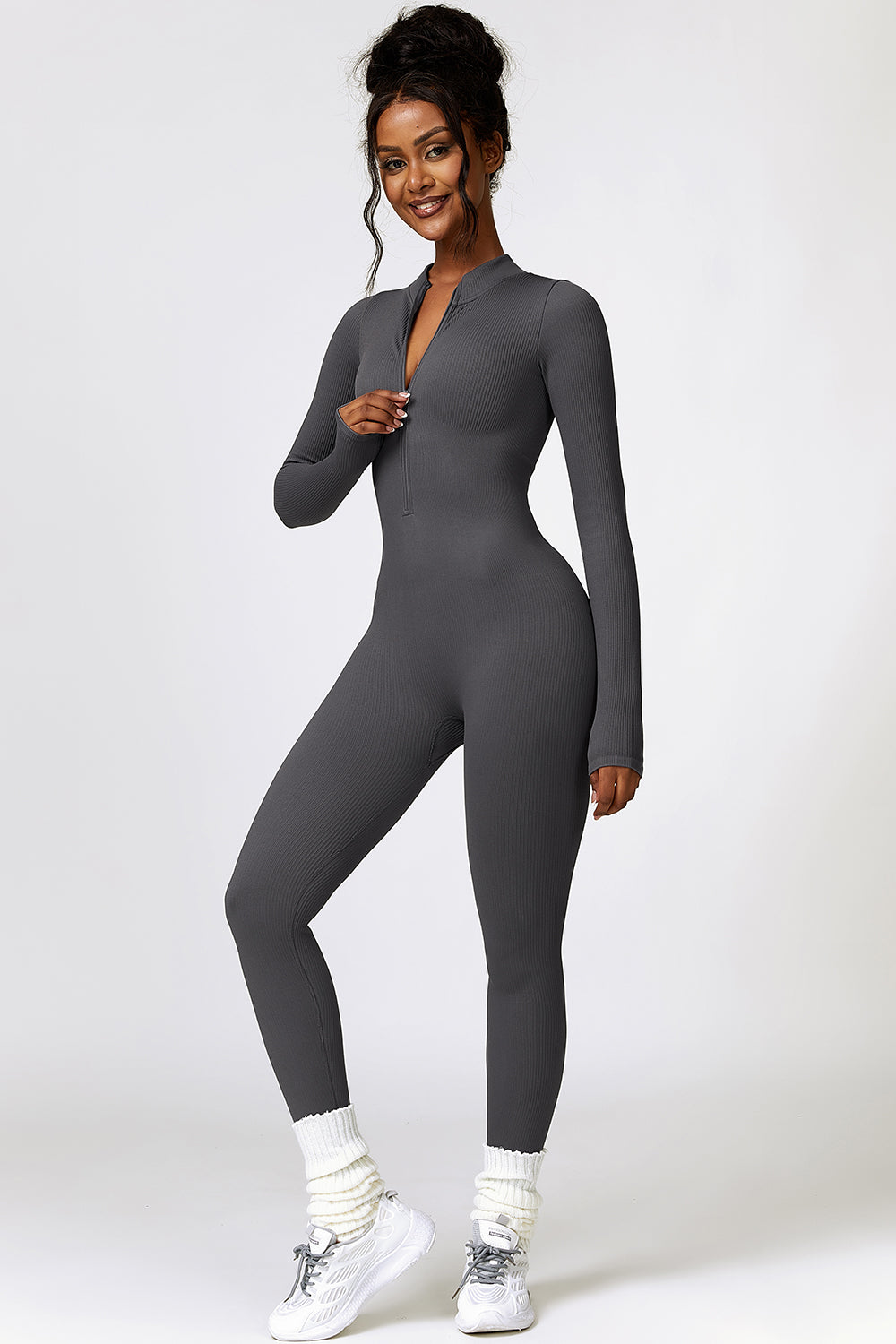 Sculpt & Sweat Half Zip Jumpsuit