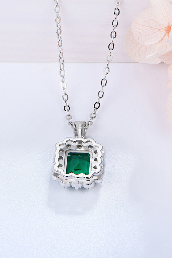 Emerald Fire Pendant Necklace