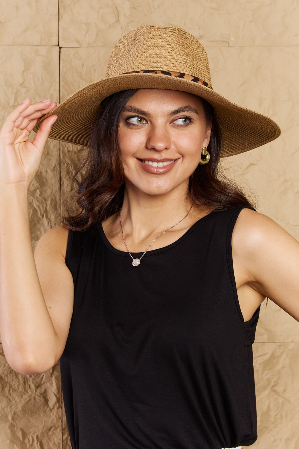 Rhea's Safari: Leopard Print Straw Hat