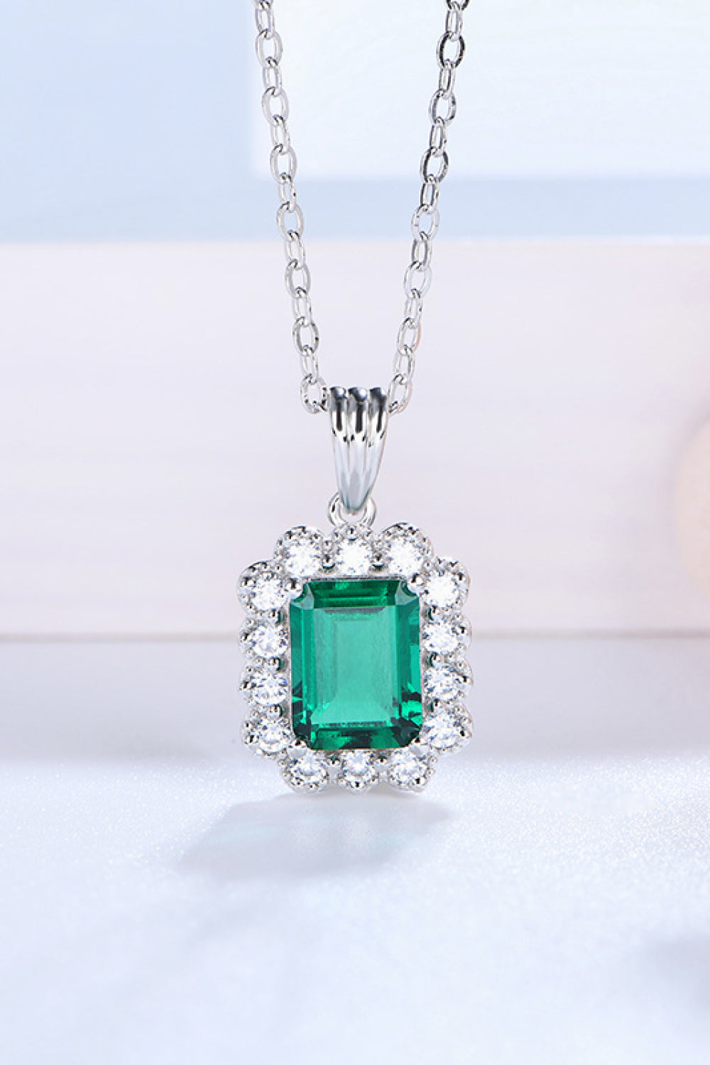 Emerald Fire Pendant Necklace