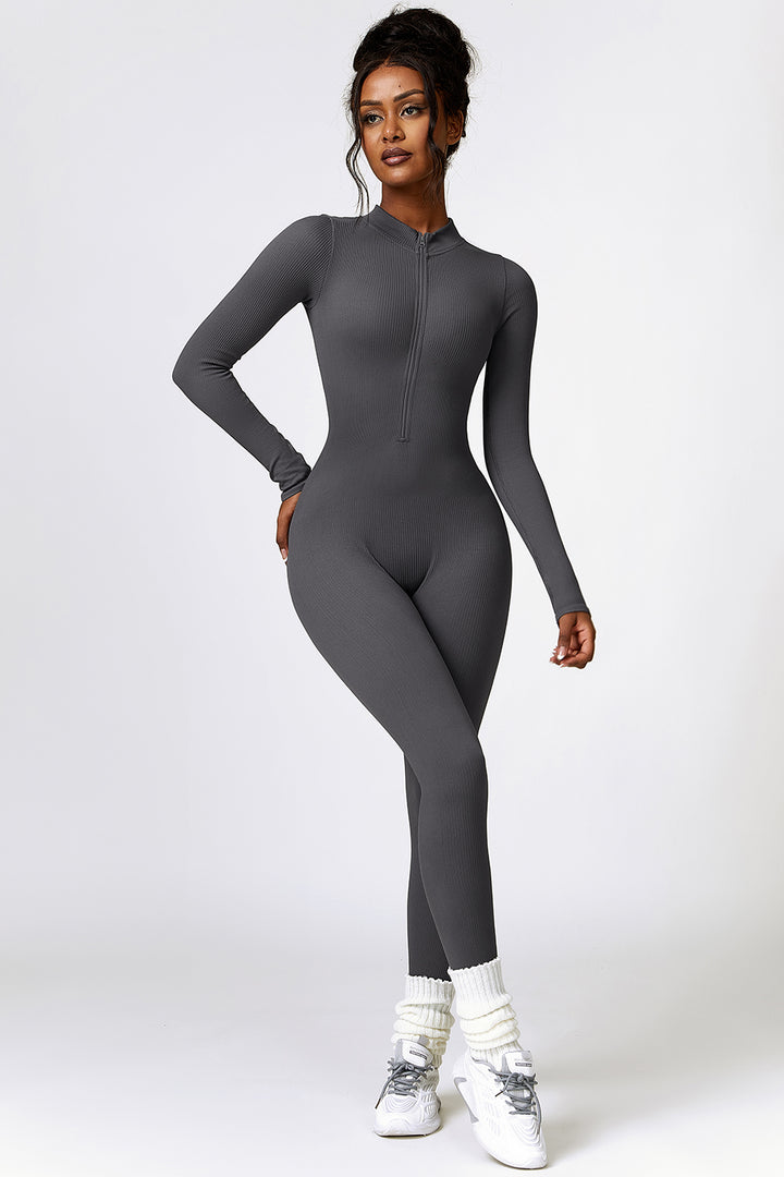 Sculpt & Sweat Half Zip Jumpsuit