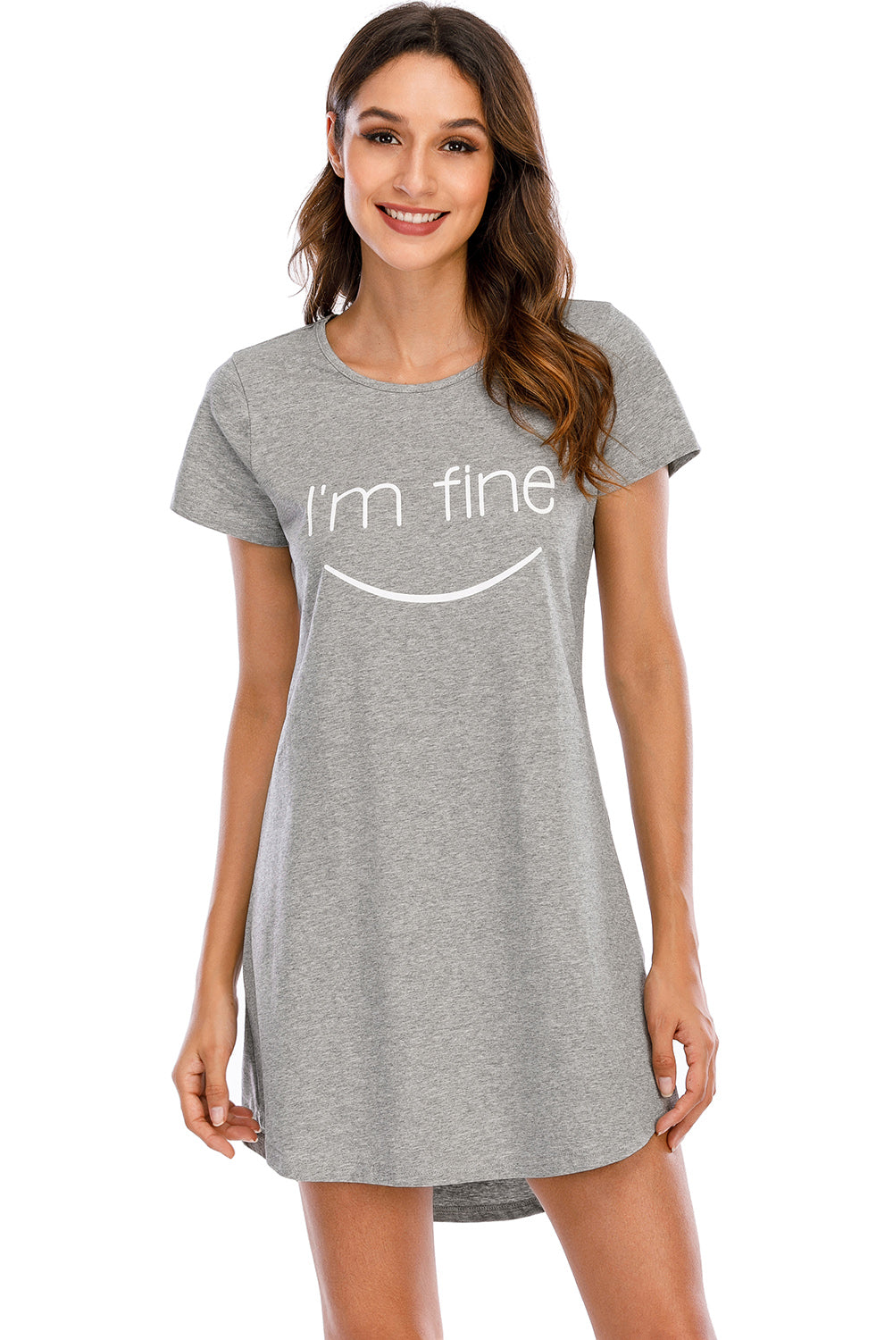 Cozy Comfort Graphic Lounge Tee Dress