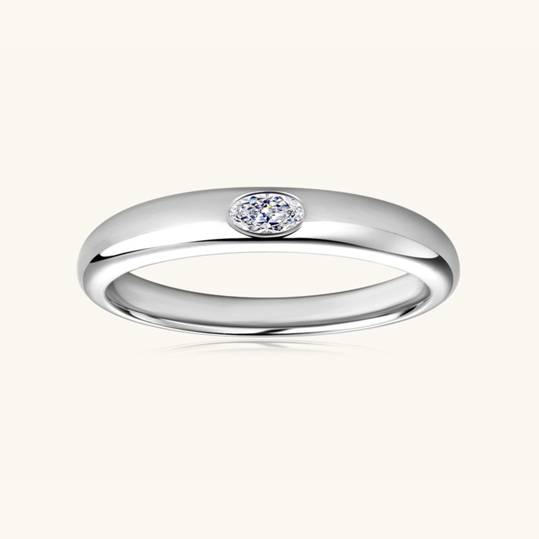 Shimmering Moissanite Solitaire Ring