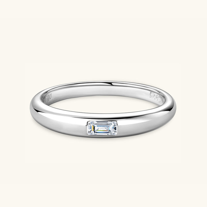 Shimmering Moissanite Solitaire Ring