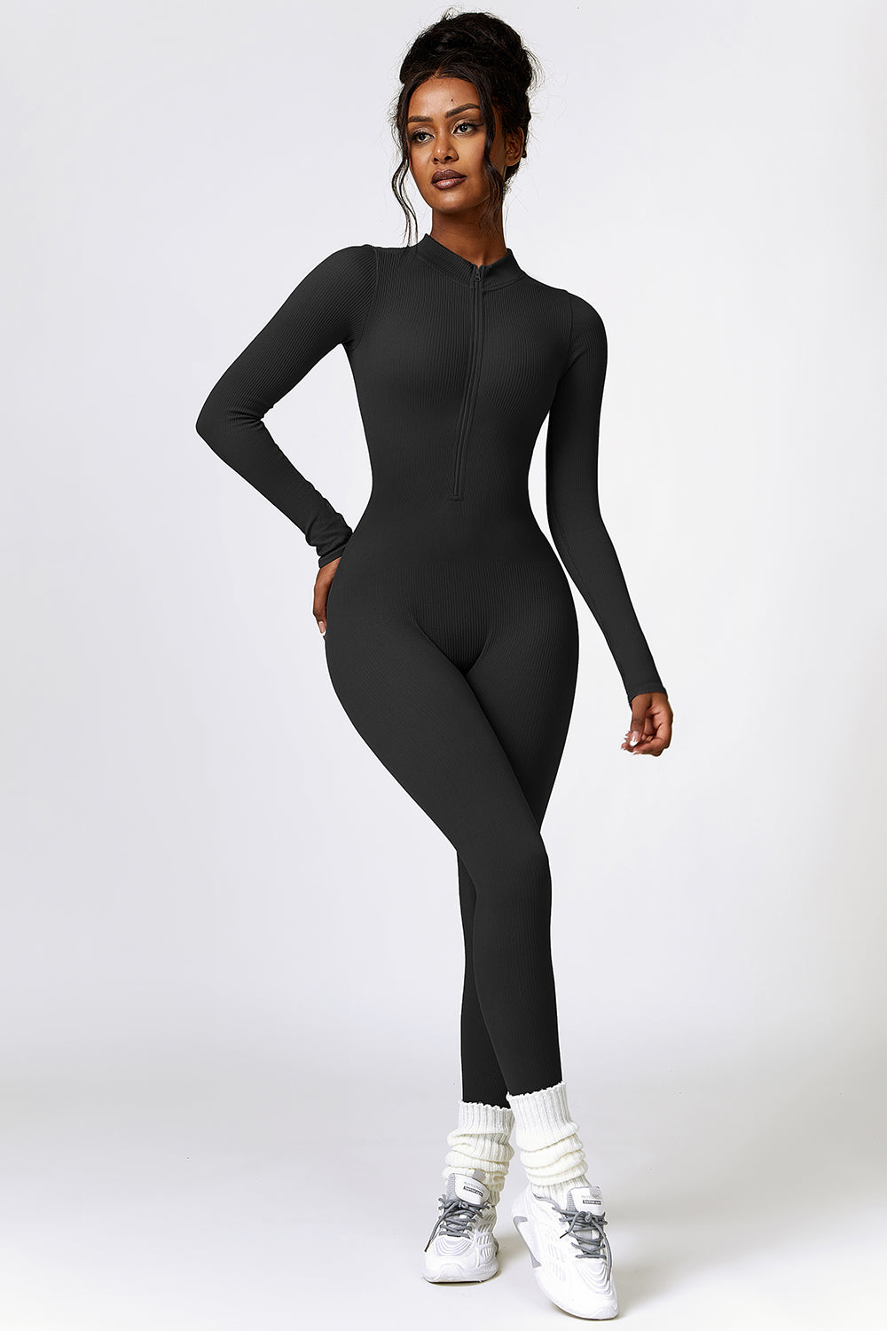 Sculpt & Sweat Half Zip Jumpsuit