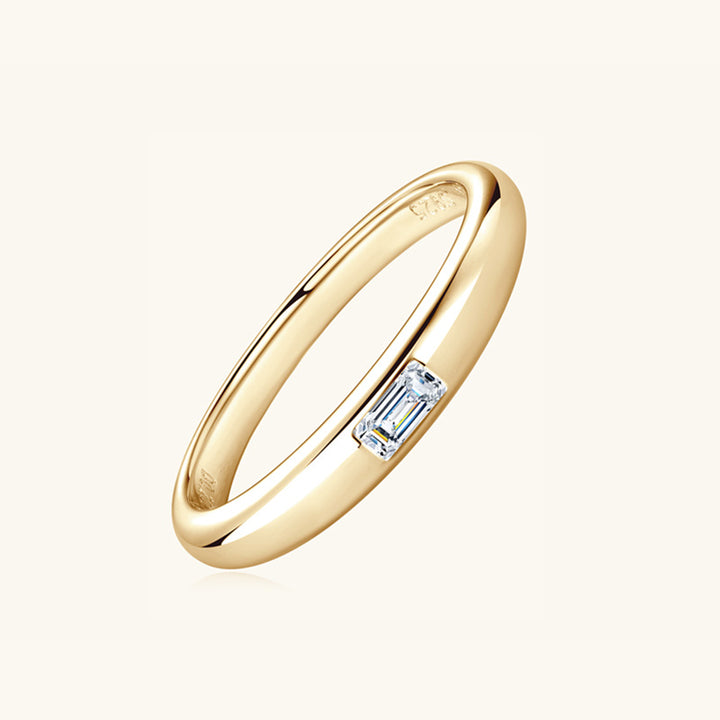 Shimmering Moissanite Solitaire Ring