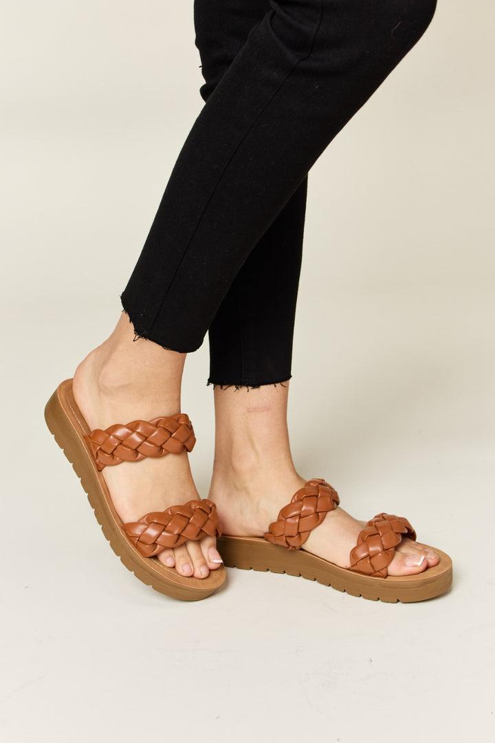 Aphrodite's Indulgent Braided Flat Sandals