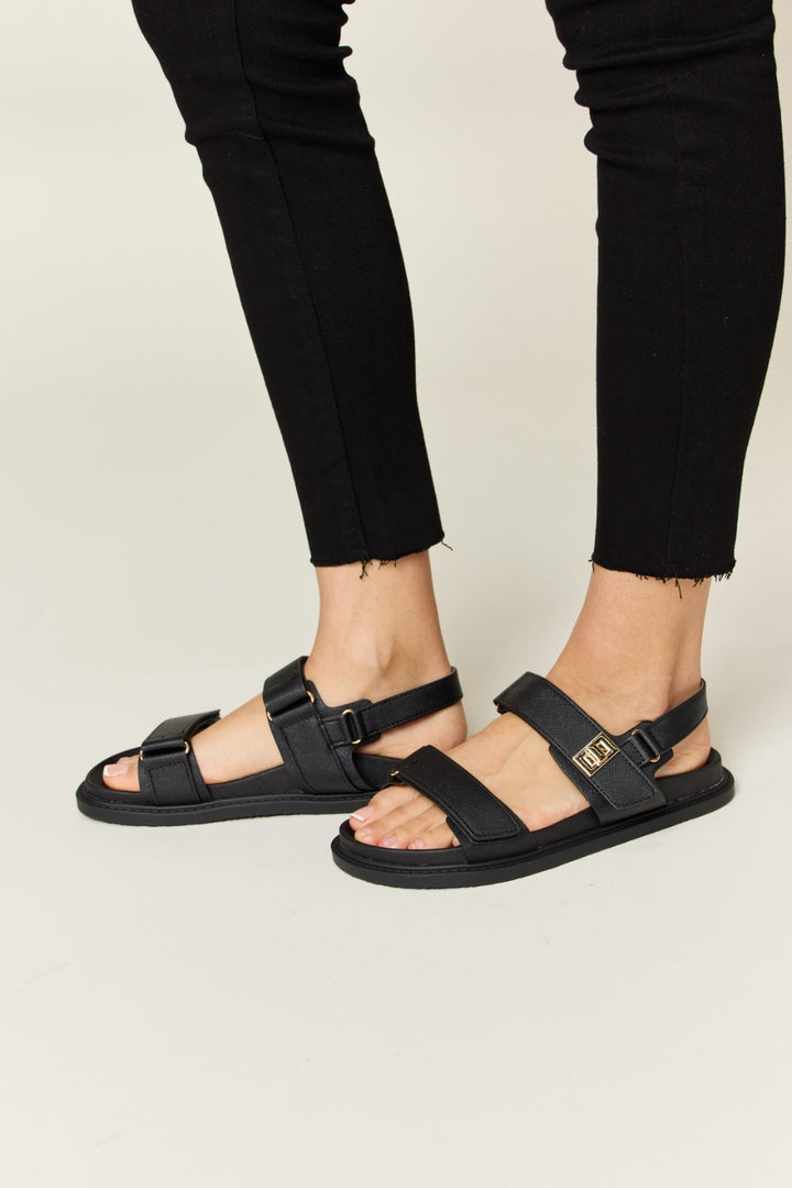 Nereid's Whisper Double Strap Slingback Sandals