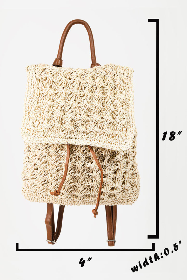 Calypso's Cove Mini Straw Backpack