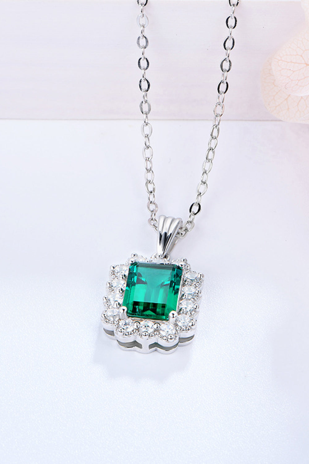 Emerald Fire Pendant Necklace