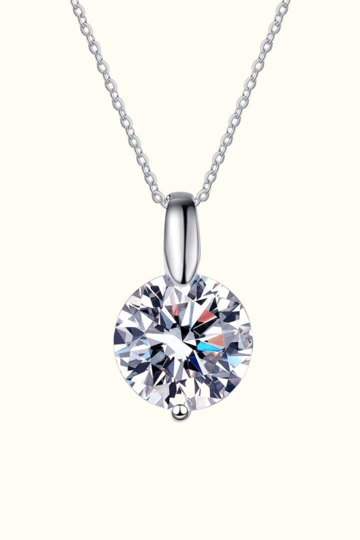 Luminous Layers: Delicate Moissanite Pendant