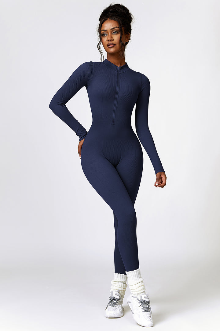 Sculpt & Sweat Half Zip Jumpsuit