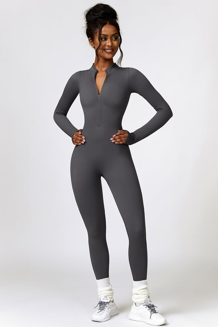 Sculpt & Sweat Half Zip Jumpsuit