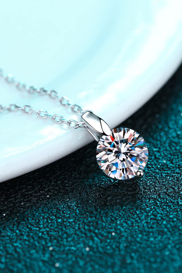 Luminous Layers: Delicate Moissanite Pendant