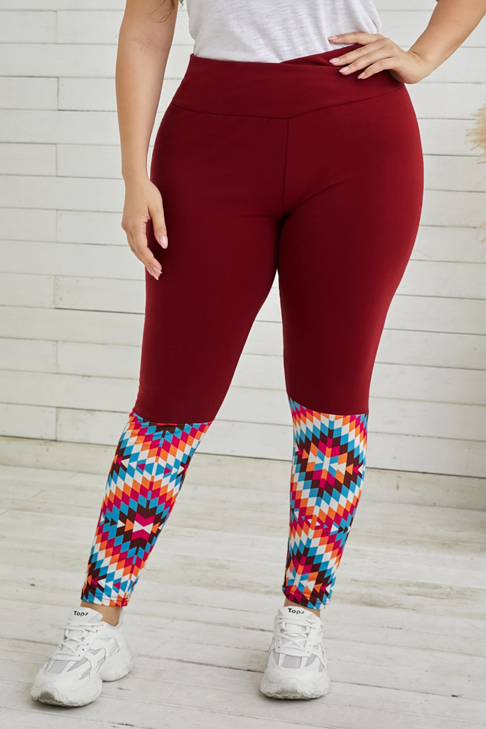 Kaleidoscope Curves Geometric Leggings