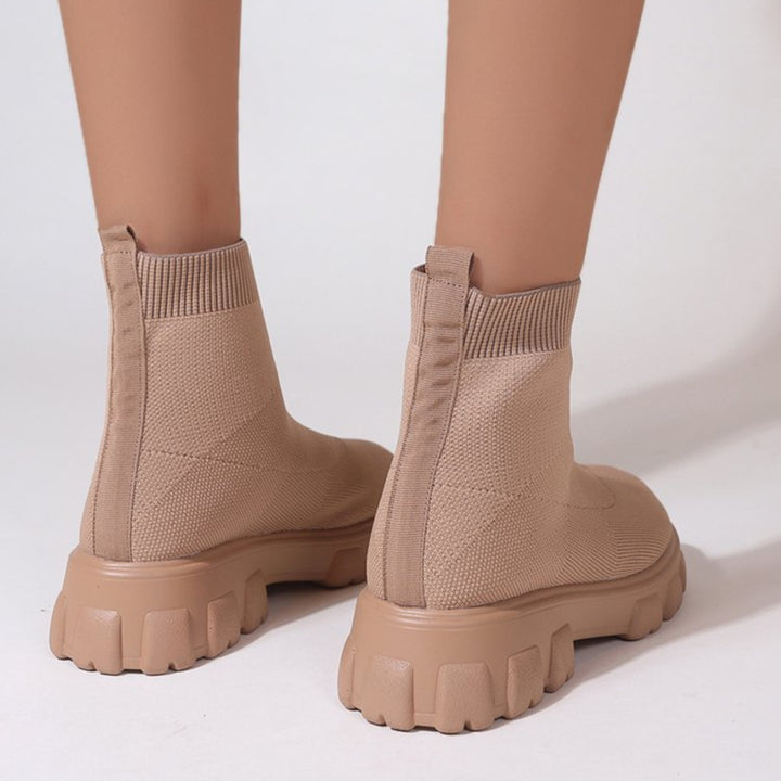 Maia's Mirage: Breathable Mesh Platform Booties