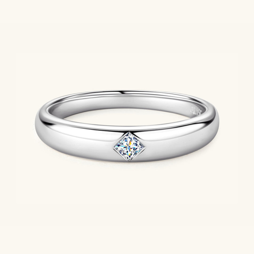 Shimmering Moissanite Solitaire Ring