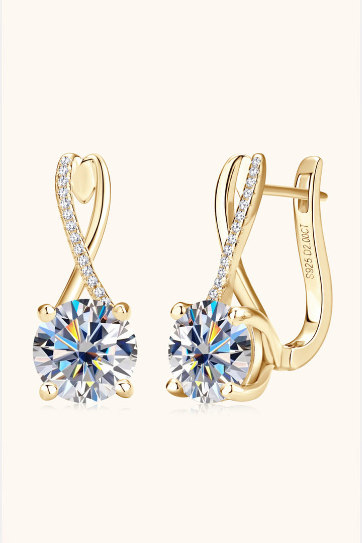 Rhea's Radiance 4 Carat Moissanite Earrings