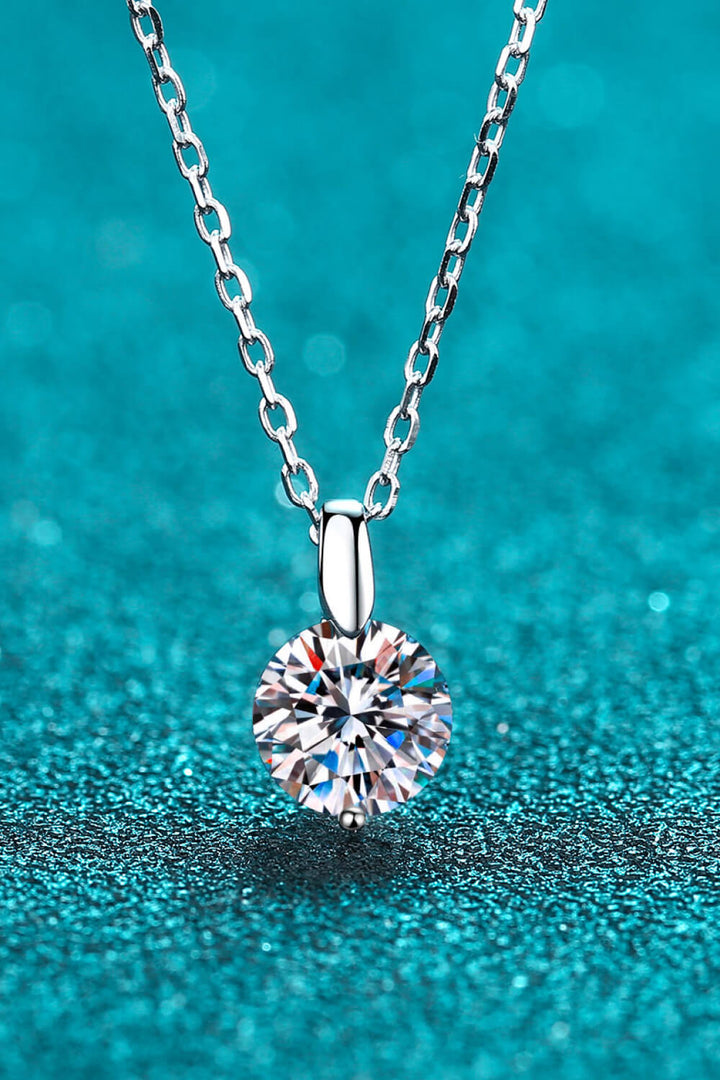 Luminous Layers: Delicate Moissanite Pendant