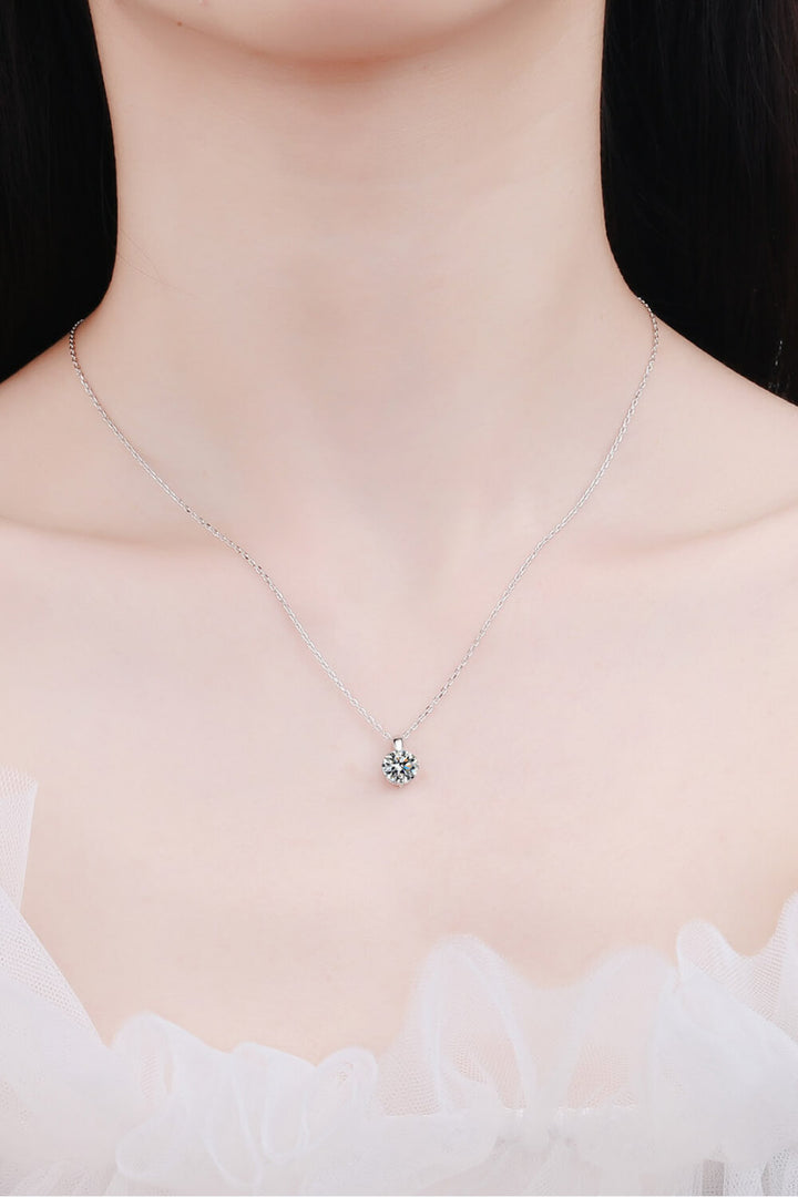 Luminous Layers: Delicate Moissanite Pendant