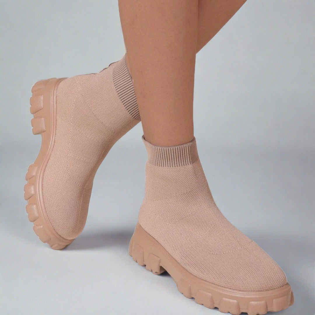 Maia's Mirage: Breathable Mesh Platform Booties