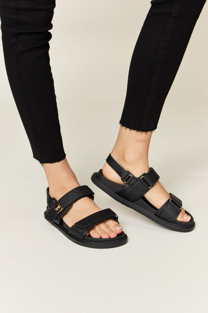 Nereid's Whisper Double Strap Slingback Sandals