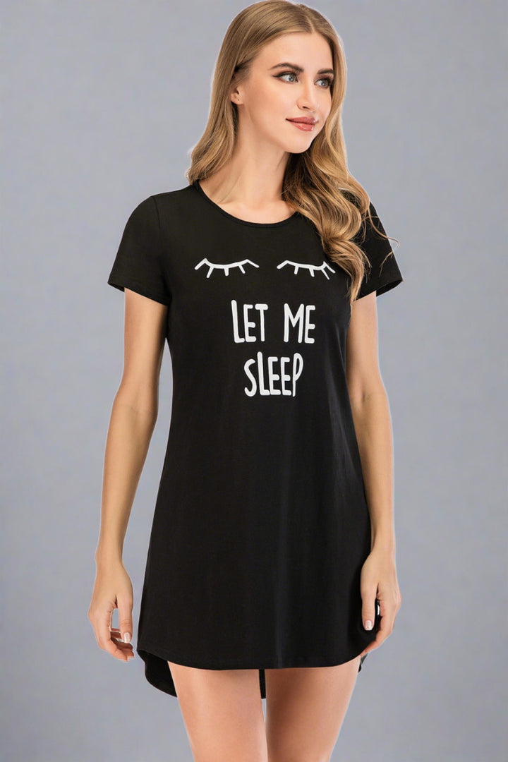 Cozy Comfort Graphic Lounge Tee Dress