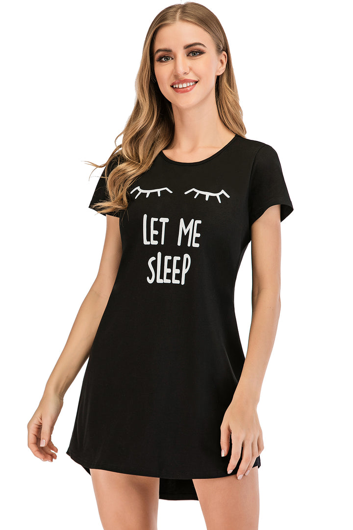 Cozy Comfort Graphic Lounge Tee Dress