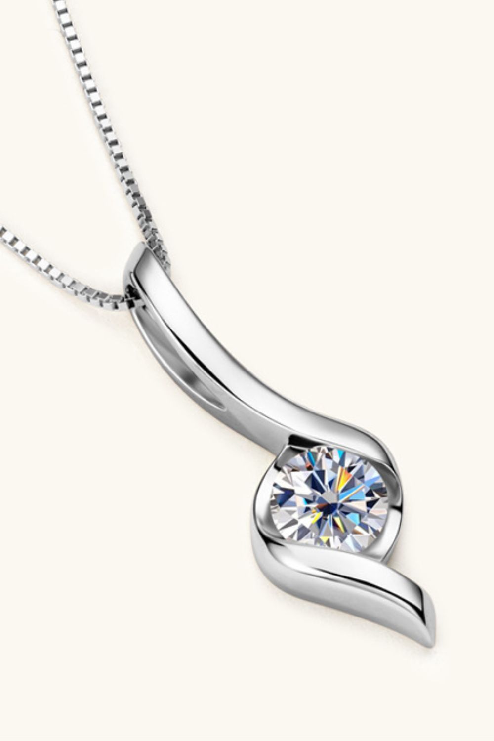 Radiant 1 Carat Moissanite Necklace