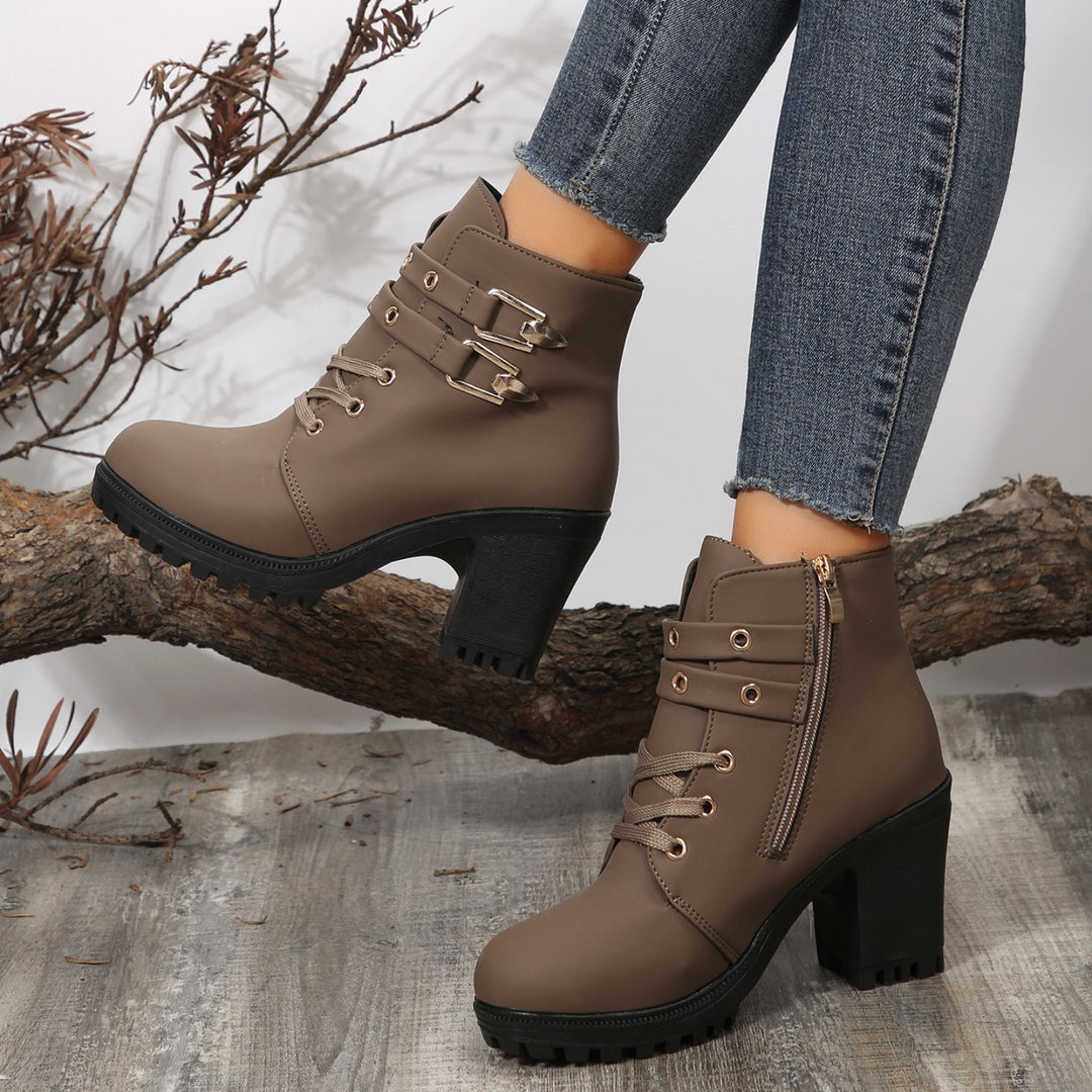 Hera's Haven: Classic Chic Mid-Heel Boots