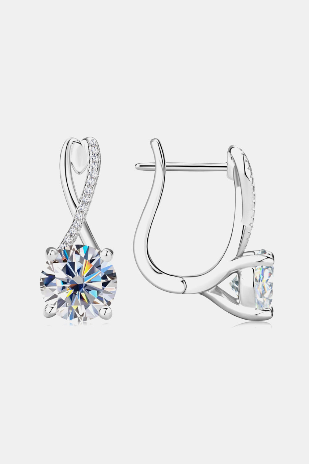 Rhea's Radiance 4 Carat Moissanite Earrings