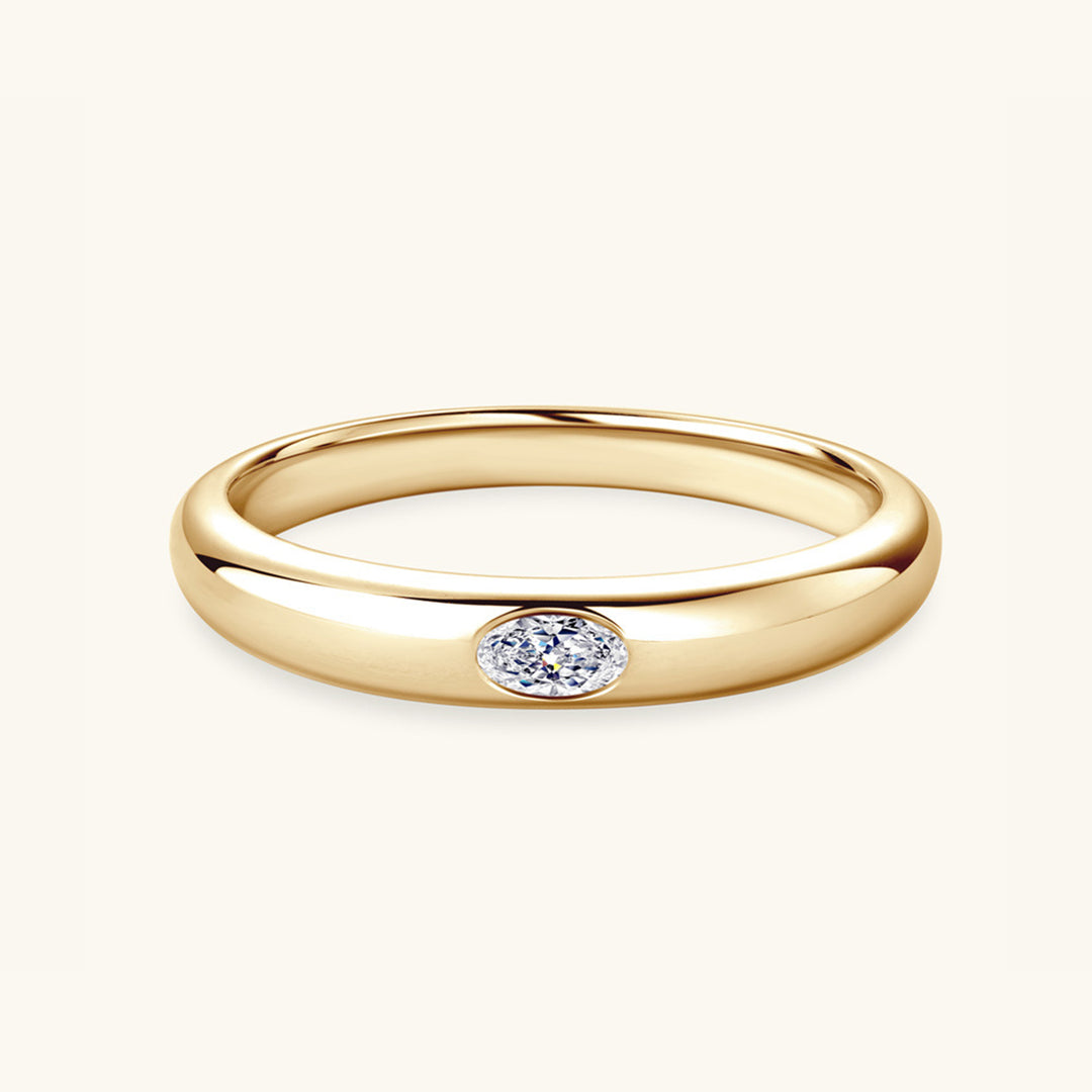 Shimmering Moissanite Solitaire Ring